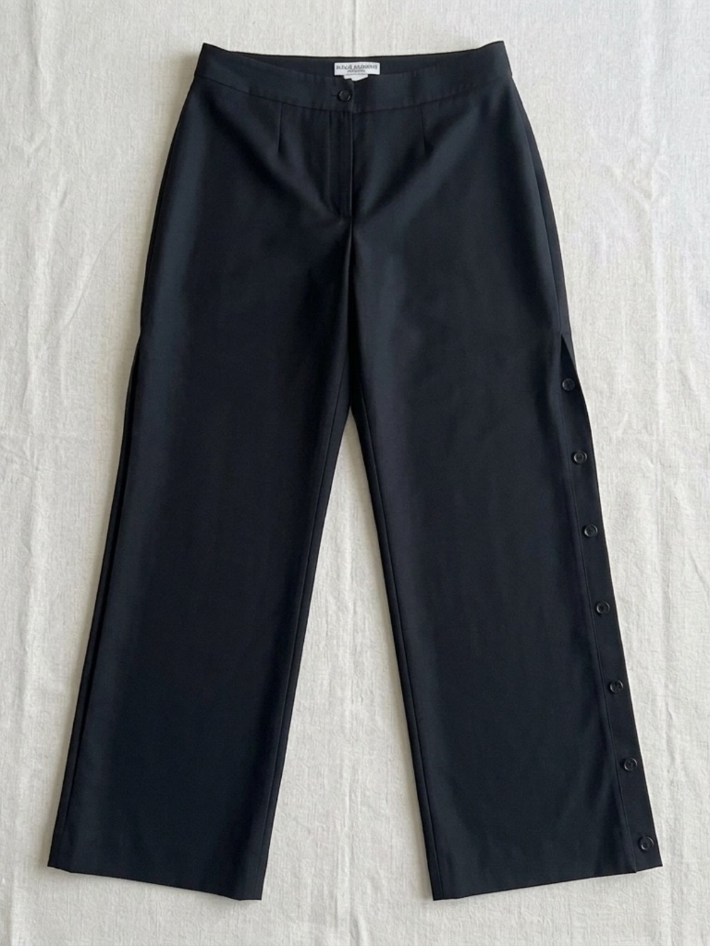 Dolce & Gabbana Black Wide-Leg Trousers -44